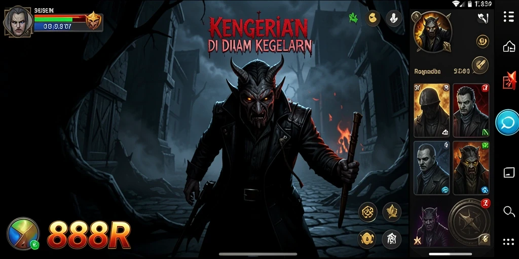 Tangkapan layar dari gameplay menyeramkan 888R yang menegangkan.