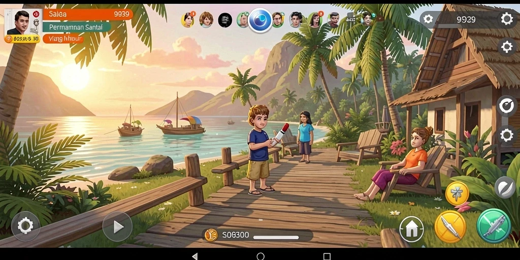 Tampilan utama gameplay 9939 yang menghibur dan penuh warna.