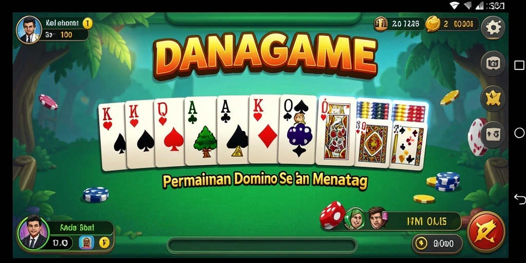 Gambar menunjukkan momen seru gameplay Domino di DANAGAME.