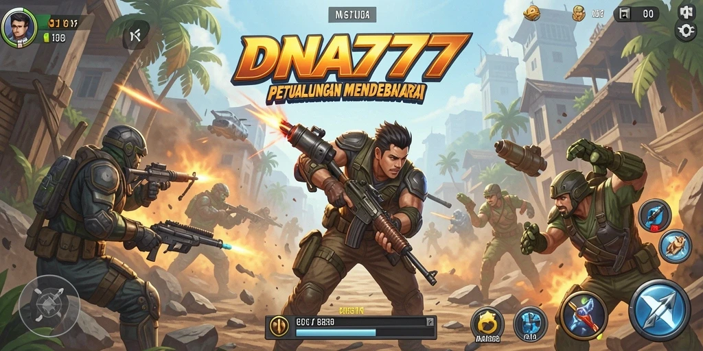 Screenshot utama DNA777 menampilkan aksi gameplay yang seru dan mendebarkan.