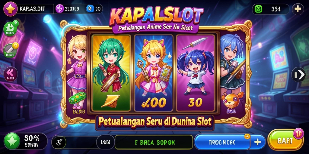 Gameplay KAPALSLOT yang menampilkan karakter anime dengan visual memukau.