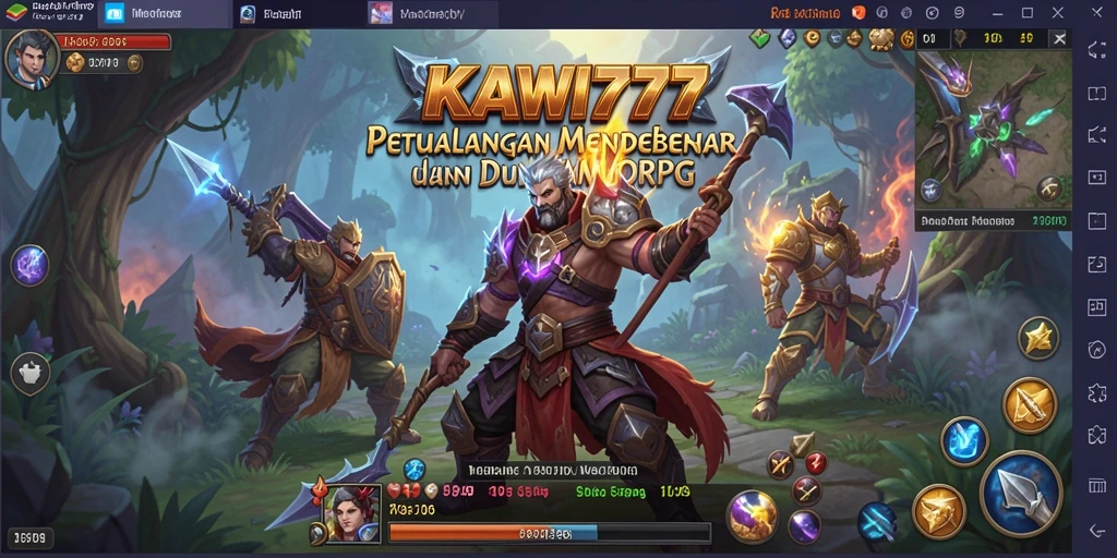 Tampilan gameplay KAWI777 dalam dunia MMORPG yang mendebarkan.
