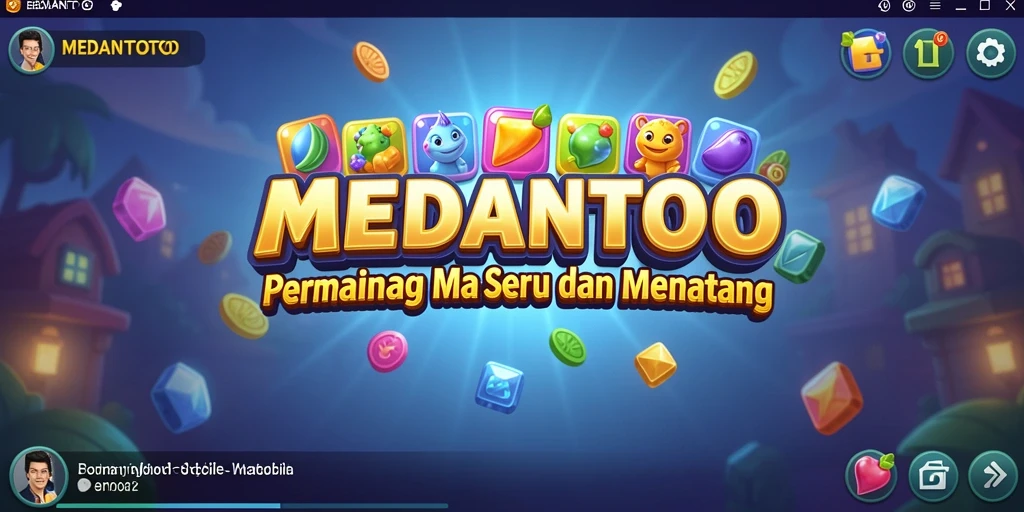 Tangkapan layar dari gameplay seru MEDANTOTO dengan level Match-3 yang menantang.