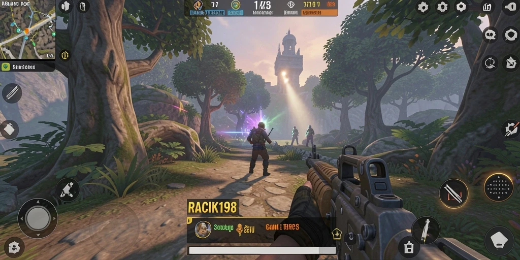 Tampilan seru dari gameplay RACIK198 yang mendebarkan.