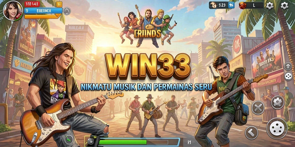 Tampilan gameplay yang interaktif dan penuh warna di WIN33.